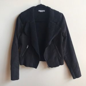 Moto Jacket Black Suede Size M